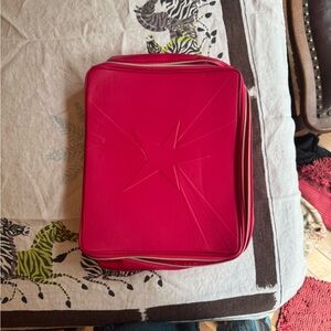 Hot Pink Lancôme Star Embossed Travel Case
